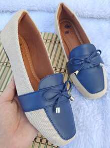 Sapatilha Feminina Mocassim Bico Quadrado Azul Moda Mulher Sandalia Chinelo Papete Calcado Feminino Salome Bota