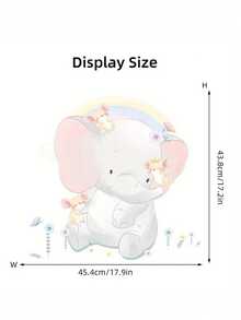 1pc Cartoon Animal Teddy Bear Fox Elephant Children's Room Decoration Stickers, Moisture-Proof Self-Adhesive Stickers, Suitable For Children's Room Decoration Gifts - Multicolor - View 4
