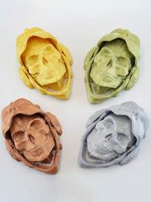 1入組手指陀螺玩具，四色機械女孩面具、骷髏3D列印玩具裝飾創意裝飾品 - 彩色 - 查看 8