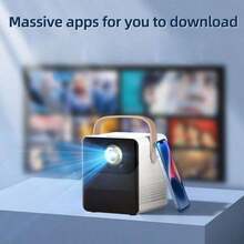 5g Dual-Band Home Use Ultra Hd Projector With Wall Mount, Mini Wireless Wifi Home Theater Projector For Bedroom, Dormitory, Android/Ios Phone Screen Mirroring - UK Plug(220-240V) - View 7