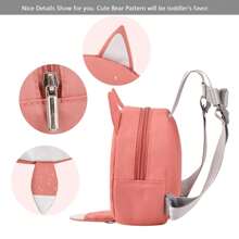 Bebamour Animal Toddler Backpack With Reins Mini Bag With Safety Leash For Children Portable Backpack Rucksack With Safety Harness For Boys And Girls, Orange - Burnt Orange - View 6