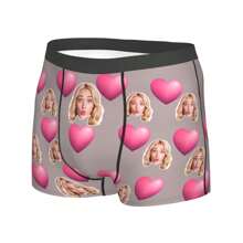 Ropa interior personalizada y divertida para hombre, novio o esposo - Calzoncillos tipo bóxer con foto personal como regalo del Día de San Valentín para él