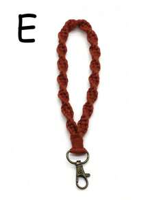 1pc Minimalist Woven Keychain For back to school - Khaki - View 13