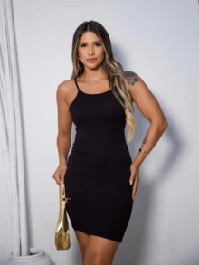 Women Short Dresses - 黑色 - 查看 2