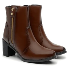 Women Ankle Boots & Booties - 咖啡棕 - 查看 2