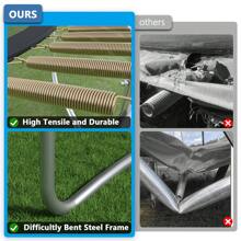 10FT 12FT 14FT Trampoline For Kids With Safety Net Enclosure Trampoline For Adults With Basketball Hoop Outdoor Trampolines 300LBS To 450LBS Weight Capacity ASTM Approved Backyards Trampoline - Blue - View 5