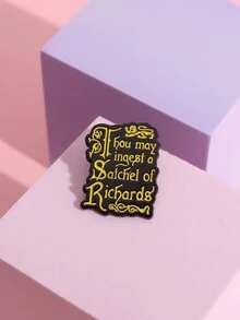 1入兒童學生幾何形狀字母創意卡通胸針彩繪針，派對日常穿戴禮物 - 黃色 - 查看 4