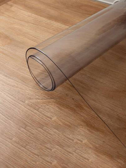 1pc 1.5mm Thick PVC Table Mat, Modern Simple Design, Odorless, Anti-Bacterial, Waterproof, Oil-Proof, Scratch-Resistant, Heat-Resistant, Easy To Clean, Good For Tea Table, Entrance Cabinet, Plastic Desktop Protective Film, TV Cabinet, Computer Desk, Soft Glass Mat. The Product Will Have A Reserved Space Of About 1cm, Which May Be Slightly Larger Than The Size You Purchased. The Product Needs A Few Days To Stretch And Become Smoother Over Time.