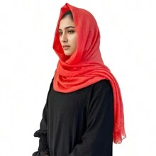 1 件时尚纯色轻质亚麻头巾，柔软舒适，适合冬季秋季日常穿着和装饰 - 彩色 - 查看 20