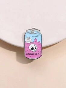1 pieza Broche de Pin con diseño de esqueleto y frase de té de ansiedad, regalo para amantes del té, adecuado para uso diario de hombres, San Valentín, mamá, madre, Día de la Madre