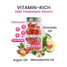 Hair Treatment Serum by Bali Secret, 40 Cápsulas De Esencia Para Cabello Para Cabello Con Frizz Vitamins A C E Pro Vitamin B5 - B - Rojo violeta - Ver 2