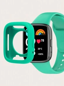 2 件装纯色男女款硅胶保护壳和表带，适用于 Redmi Watch 3 Active 日常休闲简约款 - Redmi Watch 3 Active - 查看 17