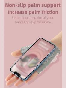 BAMANSHI 1pair Women's Sports Gloves, Half Finger Shock-Absorbing, Durable, Non-Slip, Breathable, Suitable For Fitness, Yoga, Road And Mountain Cycling - Pink - View 4