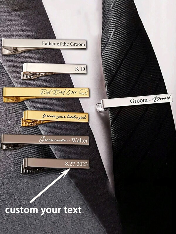 1PC Custom Tie Clip For Men Stainless Steel Man Suit Tie Jewelry Personalise Engraving Name Initials Tie Clip Wedding Groomsmen Gift,Durable,Engraved,Stainless,Colorful,Cute,Adorable,Funny,Y2K,Stylish,Casual,Cuties,Custom,Personalized,Unique,Customized,Ideal Gifts For Him,Ideal Gifts For Her,Her,Girlfriend,Friends,Children