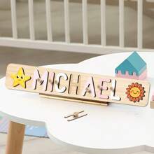 Personalized Name Puzzle,3D Alphabet Jigsaw Puzzle Toy For Preschoolers ,Customized Wooden Puzzle Toy For Kids,Building Blocks Gift Set,Early Education Toys Boys,Montessori Toys For Girls,Custom Name Puzzle,First 1st Brirthday Gifts For 3 4 5 6 Years Old Boys Girls,Easter Xmas Christmas Gifts For Toddlers