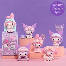 Miniso Sanrio Characters Kuromi My Melody 睡衣甜心 盲盒摆件 可动人偶玩具礼物（随机发货，1 件） - 粉色 - 查看 1