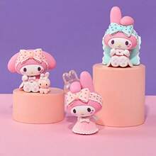 Miniso Sanrio Characters Kuromi My Melody 睡衣甜心 盲盒摆件 可动人偶玩具礼物（随机发货，1 件） - 粉色 - 查看 3