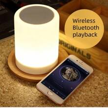 1 cái Chất liệu AABS USB có thể sạc lại Đèn vỗ đầy màu sắc Loa Bluetooth không dây, Đèn ngủ gia đình mini cầm tay cảm ứng thông minh Đèn ngủ để bàn Đèn khí quyển Đèn trang trí - Nhiều màu - Xem 10