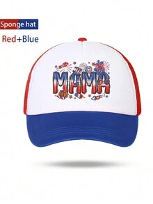 美国国旗元素设计海绵网帽卡车司机帽百搭棒球帽；网帽节日礼物帽卡车司机帽男士时尚卡车司机帽蝴蝶美国国旗印花成人卡车司机帽棒球帽棒球帽男士趣味礼品帽 - 彩色 - 查看 5