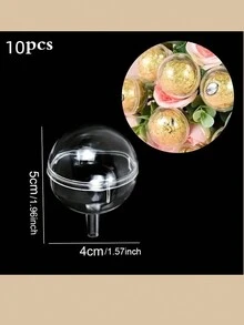 10Pcs Transparent Chocolate Packaging Box Diy Bouquet Packaging Chocolate Cup Flower Tray, Suitable For Flower Packaging, Candy Storage, Chocolate Storage, Gift Box Packaging - Multicolor - View 2
