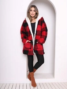 Women Winter Coats - Đỏ - Xem 2