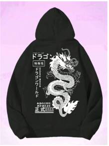 Men Hoodies - 黑色 - 查看 1