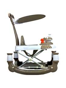 Andadera para Bebe Caminadora Plegable 3en1 Juguetero Musical Mecedora Hongo - Café integral - Ver 6