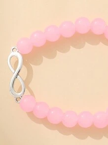 2条时尚情侣8字手链，简约个性化磁性心形手链，送给朋友的独特礼物 - 彩色 - 查看 5