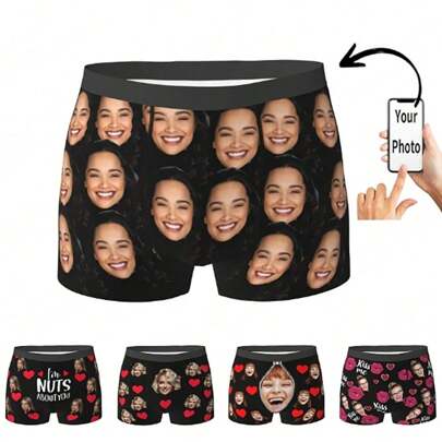 Sous-vêtements pour hommes personnalisés, caleçons boxeurs imprimés avec le portrait de l'épouse, cadeau amusant pour le mari ou le petit ami. Mode, adorable, sobre, amusant, confortable. Personnalisé, unique, trouvailles personnalisées, mode d'hiver, cadeau de Noël, cadeaux personnalisés pour les hommes, cadeaux idéaux pour lui, petit ami, amis, chambre à coucher, pour les mariages, pour Noël, pour l'hiver, pour l'automne, pour les fêtes, pour les anniversaires, sous-vêtements pour hommes personnalisés, chic automne
