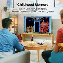 Retro Video Games Consoles With AV Cable Can Play On TV Retro Gaming Console - Classic Mini Retro Gaming System, 2 Controllers, 8-Bit Video Gaming System With Classic Games, Retro Gaming System For Family Classic Video Retro Gaming Console, Classic Mini Gaming Console, Built-In 620 Classic Retro Games Dual Player Mode Console, Great For Christmas/Birthday/Thanksgiving/Valentine's Day Gift - 4-button - View 3