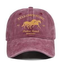 印花塗鴉棒球帽，黃石棒球帽，黃色帽子圖案，1入組 - 彩色 - 查看 17