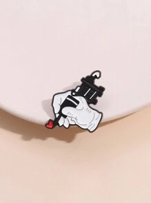 1 件卡通纹身机设计心形胸针，只爱你翻领别针金属合金徽章配饰，适合男女日常佩戴情人节、妈妈、母亲、母亲节、礼物 - 愛心 - 查看 8