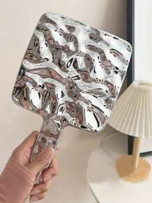 1个/2个便携式双面小镜子，波纹镜面，时尚简约，适合随身携带和居家使用。Y2K风格化妆镜，迷你梳妆镜，口袋镜，小镜子，客厅、卧室、浴室家居装饰，旅行用品，婚礼、派对、生日、送给男士、父母、挚友、老师的礼物，新年礼物，配饰，趣味礼物，化妆品，便宜，房间装饰，梳妆台，旅行，卧室，化妆配件，镜子，梳妆镜，迷你镜，便携镜，小镜子，手持镜，便宜，圣诞礼物，化妆品，化妆工具，便宜货，礼物，女士礼物，圣诞礼物