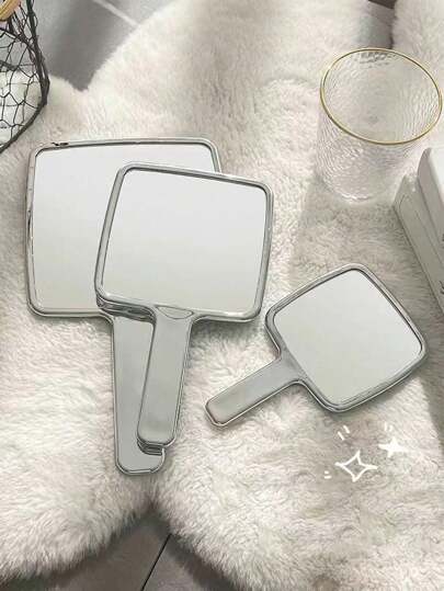 1pc/2pcs Portable Double-Sided Small Mirror, Corrugated Mirror Surface, Stylish And Simple, Suitable For Carrying Around And Using At Home Y2K-Style Cosmetic Mirror, Compact Vanity Mirror, Pocket Mirror, Small Mirror, Living Room Home Bedroom Bathroom House Decor, Travel Stuff, Wedding, Party, Birthday, Gifts For Men Mom Dad Best Friends Teacher, New Years