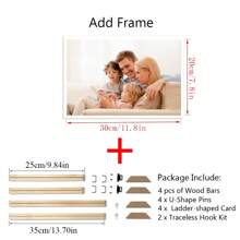 1pc Customized Canvas Wall Art, Available With DIY Wooden Frame Or Frameless Poster, Customizable Photos, Suitable For Family, Loved Ones, Pets, Can Be Hung On Wall For Home, Office, Living Room, Bedroom, Tea Room, Dining Room Decor, Ideal Gift For Birthday, Graduation, Slow Life, Retro, Holiday Calendar - Style 1 - View 26