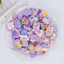 20pcs Mixed-Style Transparent Cartoon Animal Shaped DIY Jewelry Accessories, Stationery, Phone Case, Keychain, Cup, Hole Shoes, Fridge Sticker, Decorative Patch, Sticker Material, With Free Double-Sided Tape - Multicolor - View 10