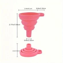 1 set di 3 pezzi - Imbuto azzurro pieghevole per riempire bottiglie, mini imbuto flessibile in silicone per liquidi, marmellate, fagioli, automobili, portatile, riutilizzabile, lavabile, imbuto a pieghe per liquidi o ingredienti secchi, ideale per cucine e griglie all'aperto, disponibile in diversi colori - Multicolore - Visualizzare 7