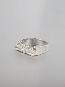 Customized Personalized Name Euromerican Style Rapper Lace Ring, Ideal For Father's Day, Mother's Day, Valentine's Day, Birthday, Anniversary For Birthdays, For Daily Wear, For Prom, For Mother's Day, For Valentine's Day, For Graduation, For Weddings, For Father's Day, For Party