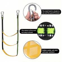 1-Piece 3-Step Adjustable Boat Ladder Extension - Sturdy Boarding Ladder With Safety Hook For Inflatable Boats, Kayaks, Jet Skis, Sailboats - Easily Extends For Easy Boat Entry And Exit