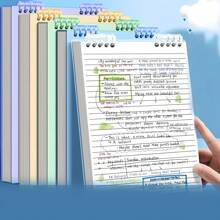 1pc 240-Page Ultra-Simple Solid Color Notebook, 360° Page Turning Detachable, A5 Horizontal Line Notebook - Ideal For Students, Office, Back To School Gifts Back To School - Multicolor - View 4