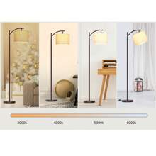 Arched Floor Lamp With Remote Control And Bulb Included - màu nâu - Xem 3