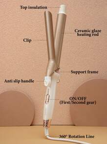 CRASTS 28毫米大直徑捲髮棒，快速加熱造型工具一鍵開關，型號HC-033 - 查看 5