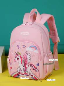 Fashionable New Cute Cartoon Unicorn Backpack For Kids, Versatile - Pink - View 5