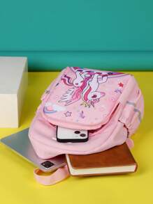 Fashionable New Cute Cartoon Unicorn Backpack For Kids, Versatile - Pink - View 4