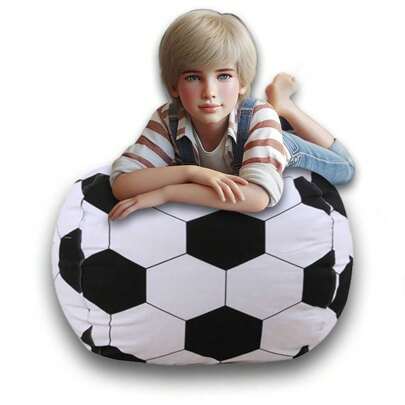 Large Soft Bean Bag Storage Bag With Zipper, Convenient For Organizing And Storing Plush Toys - Suitable For Children, Teenagers And Adults