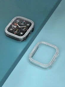 1个透明水钻镂空保护壳,兼容 38/40/41/42/44/45/46/49mm,兼容 Series Ultra/SE/11/10/9/8/7/6/5/4/3/2/1,智能手表配件 - 鏤空透明 - 查看 5