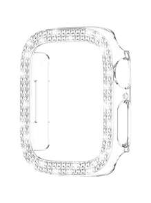 1个透明水钻镂空保护壳,兼容 38/40/41/42/44/45/46/49mm,兼容 Series Ultra/SE/11/10/9/8/7/6/5/4/3/2/1,智能手表配件 - 鏤空透明 - 查看 7