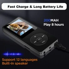 Portable Bluetooth MP3 MP4 Player HIFI Music Speakers MP4 Media Radio Recorder With 16 GB Card - 黑色 - 查看 6