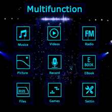 Portable Bluetooth MP3 MP4 Player HIFI Music Speakers MP4 Media Radio Recorder With 16 GB Card - 黑色 - 查看 4