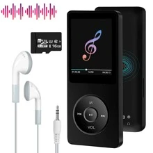 Portable Bluetooth MP3 MP4 Player HIFI Music Speakers MP4 Media Radio Recorder With 16 GB Card - 黑色 - 查看 1